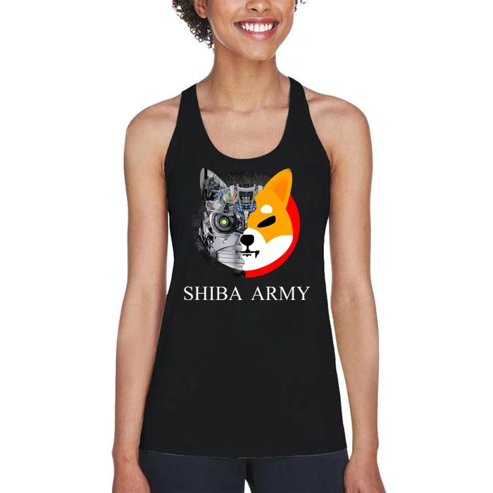 Shiba Army Fox Logo Terminator Women's Racerback Tank