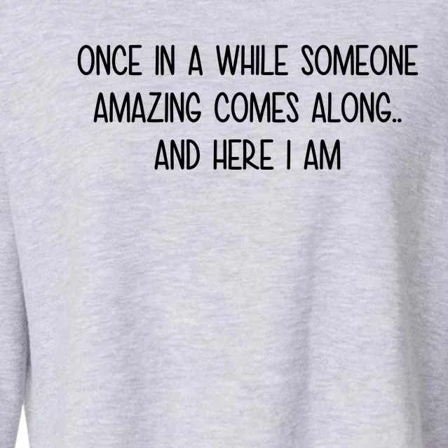 Someone Amazing Funny Cropped Pullover Crew