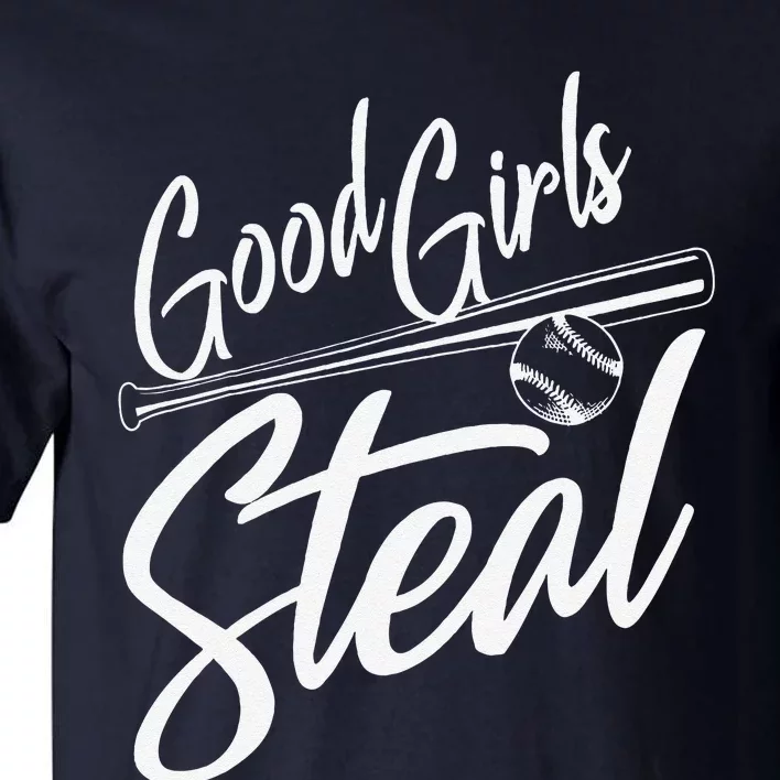 Softball Art For Women Good Girl Steal Baseball Pitcher Tall T-Shirt