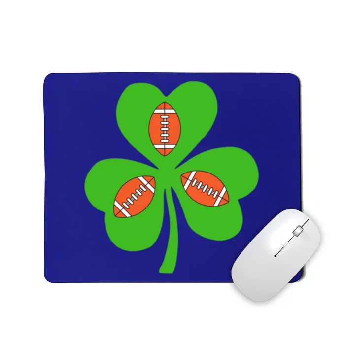 Shamrock American Football St Patrick's Day Funny Gift Mousepad