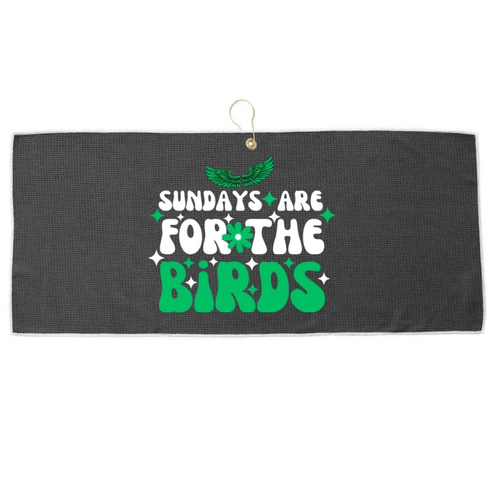 Sundays Are For The Birds For Philadelphia Football Fans Females Large Microfiber Waffle Golf Towel