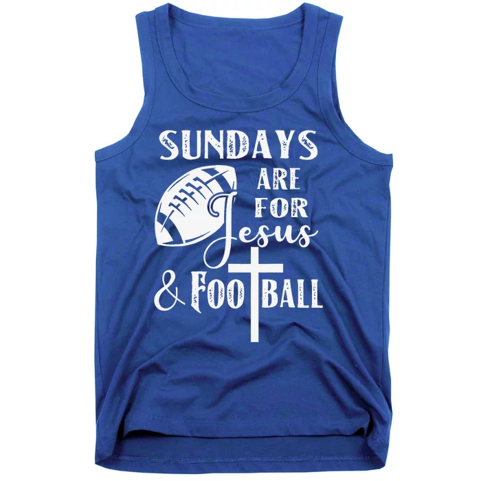 Sundays Are For Jesus And Football Funny Christian Gift Tank Top