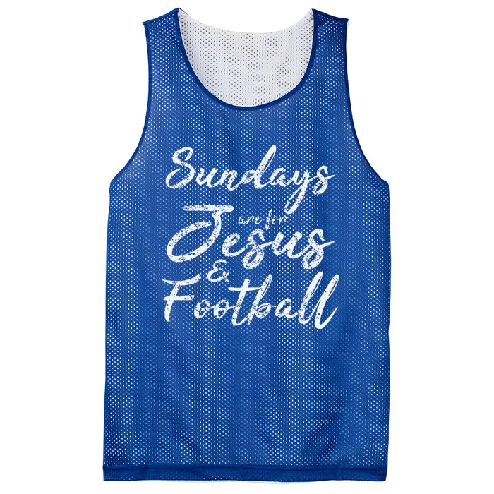 Sundays Are For Jesus And Football Funny Sports Quote Sweatshirt Mesh Reversible Basketball Jersey Tank