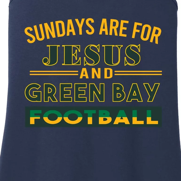 Sundays Are For Jesus And Green Bay Football Ladies Essential Tank