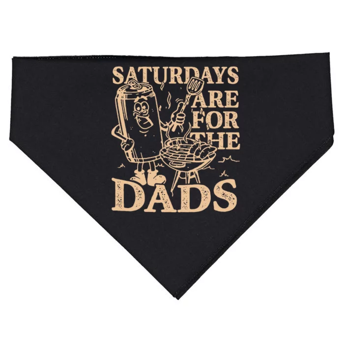 Saturdays Are For The Dads Bbq Grill USA-Made Doggie Bandana