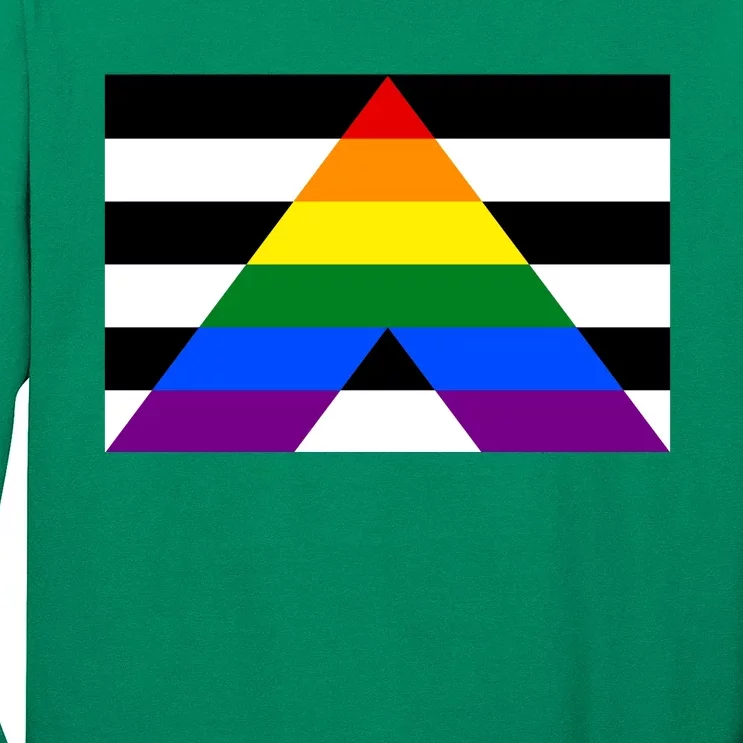 Straight Ally Flag Lgbt Support Long Sleeve Shirt