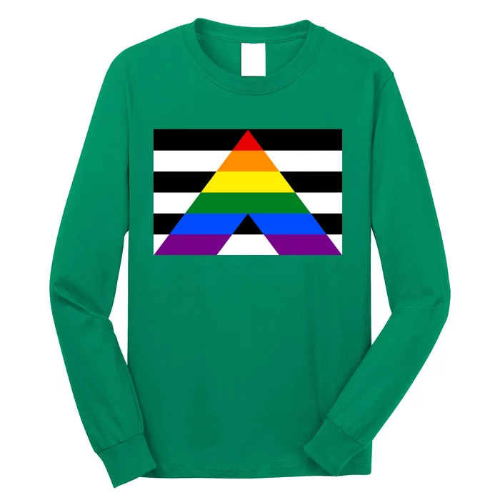 Straight Ally Flag Lgbt Support Long Sleeve Shirt