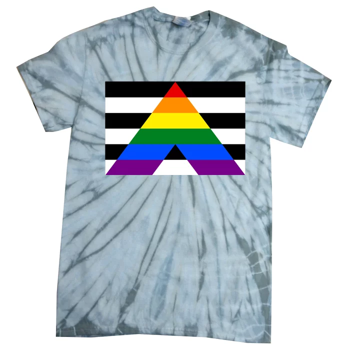 Straight Ally Flag Lgbt Support Tie-Dye T-Shirt