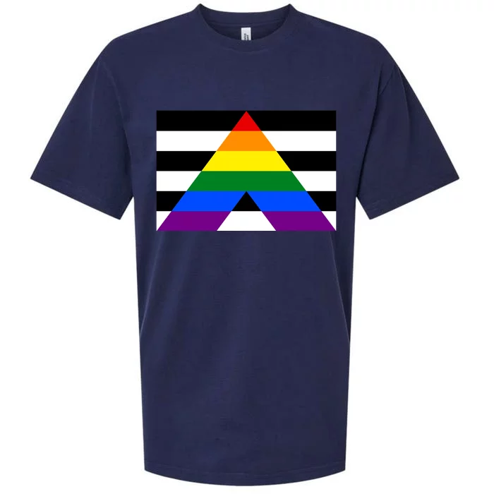 Straight Ally Flag Lgbt Support Sueded Cloud Jersey T-Shirt