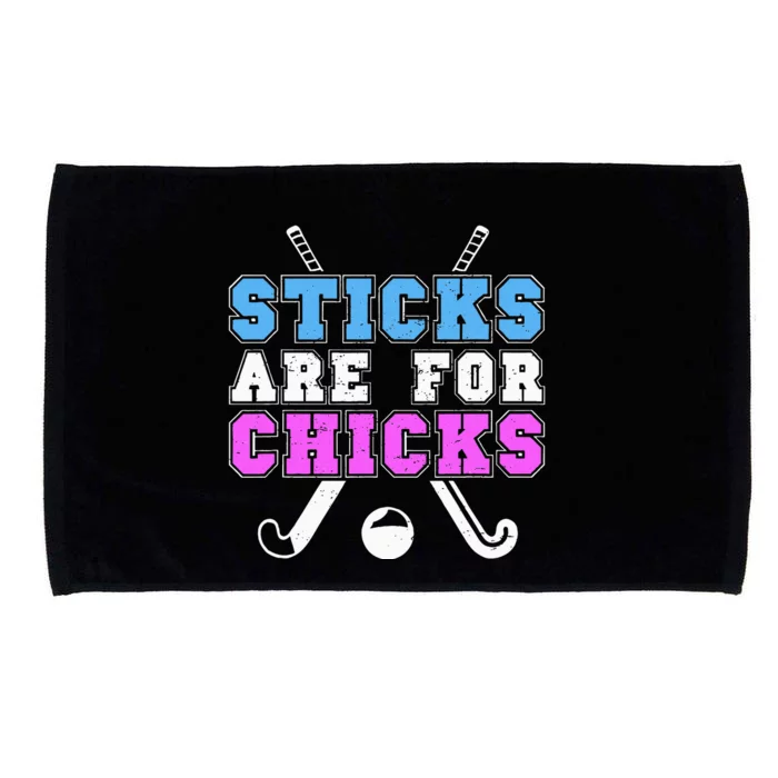 Sticks Are For Chicks Funny Field Hockey Player Microfiber Hand Towel