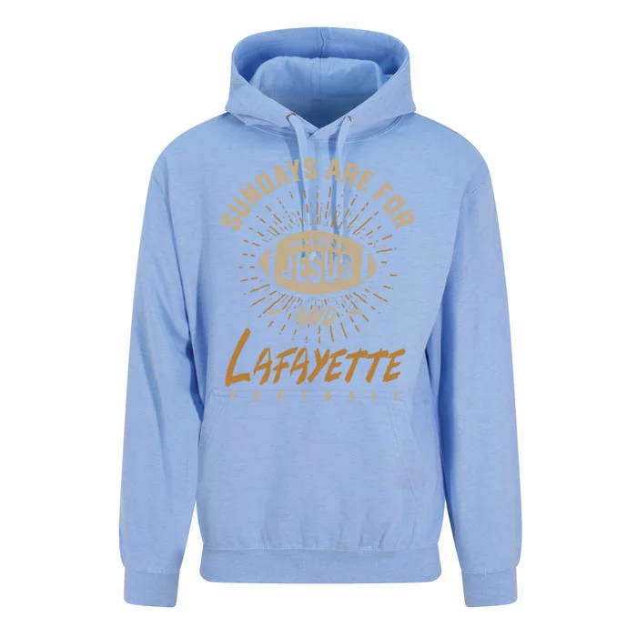 Sundays Are For Jesus And Lafayette Football Louisiana Great Gift Unisex Surf Hoodie