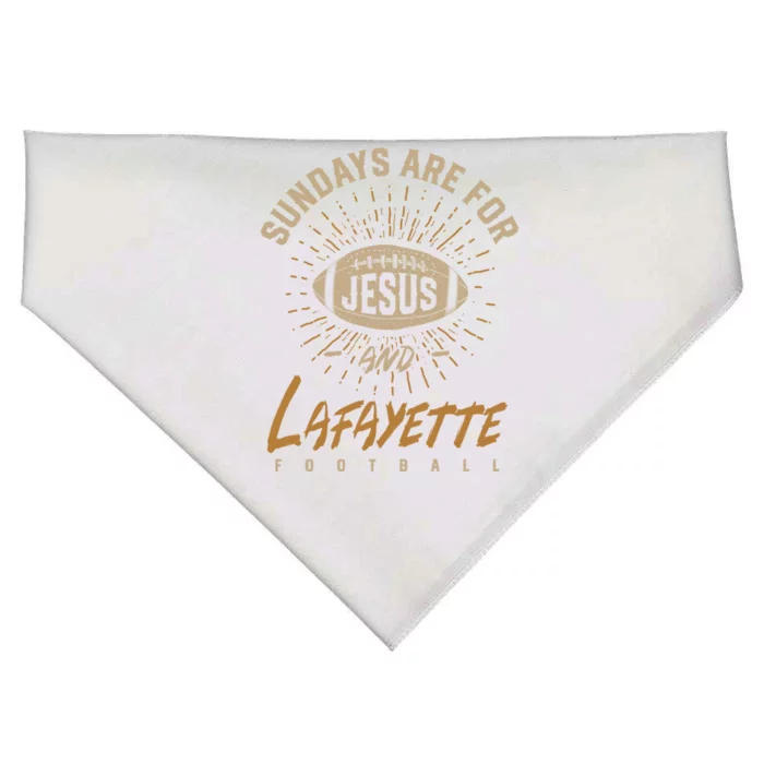 Sundays Are For Jesus And Lafayette Football Louisiana Great Gift USA-Made Doggie Bandana