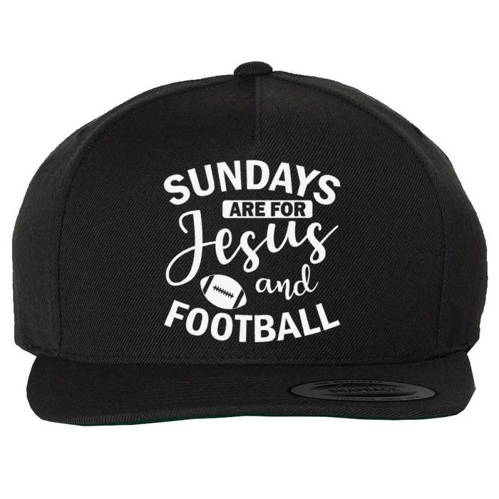 Sundays Are For Jesus And Football America Wool Snapback Cap