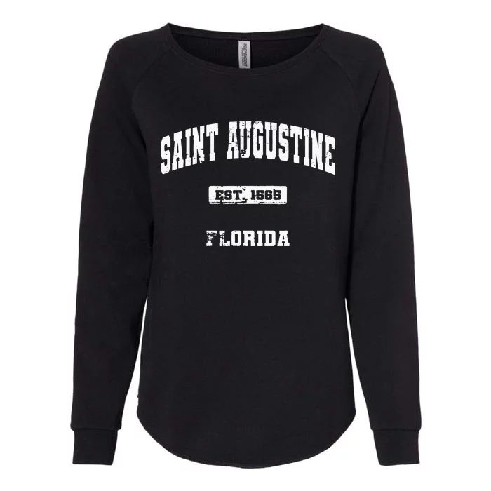 Saint Augustine Florida FL State Vintage Athletic Style Womens California Wash Sweatshirt