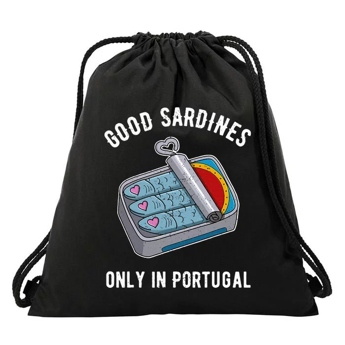 Sardine anchovies fish dishes canned fish cuisine Drawstring Bag