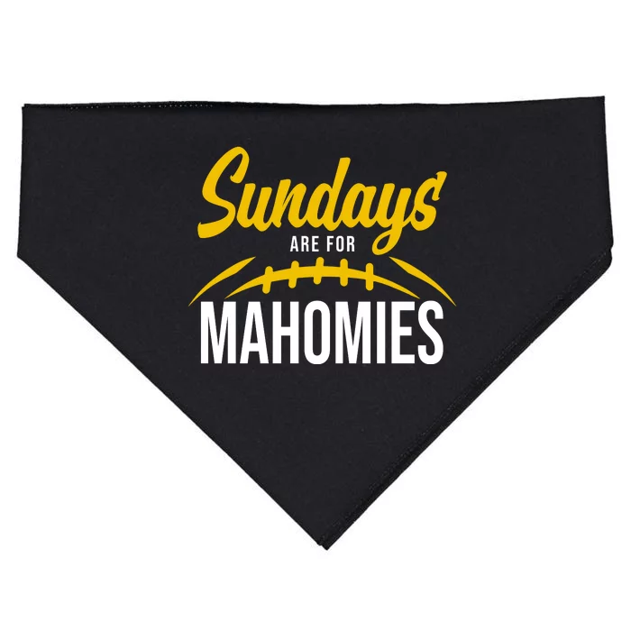 Sundays Are For Mahomies Football Lover USA-Made Doggie Bandana