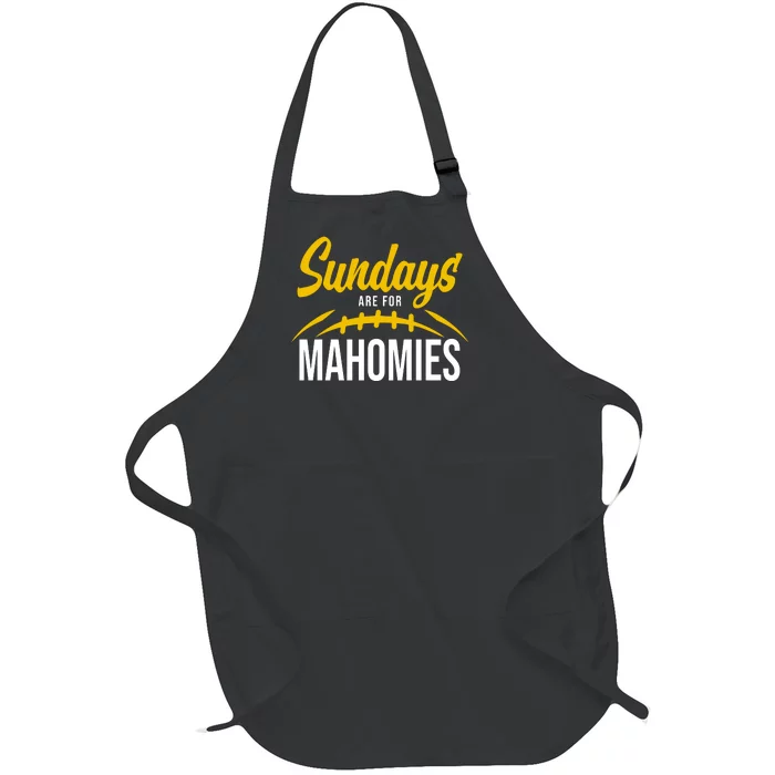 Sundays Are For Mahomies Football Lover Full-Length Apron With Pocket