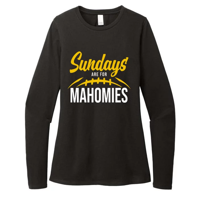 Sundays Are For Mahomies Football Lover Womens CVC Long Sleeve Shirt