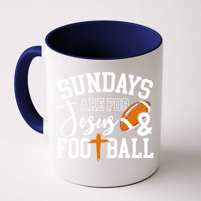 Sundays Are For Jesus And Football Front & Back Coffee Mug