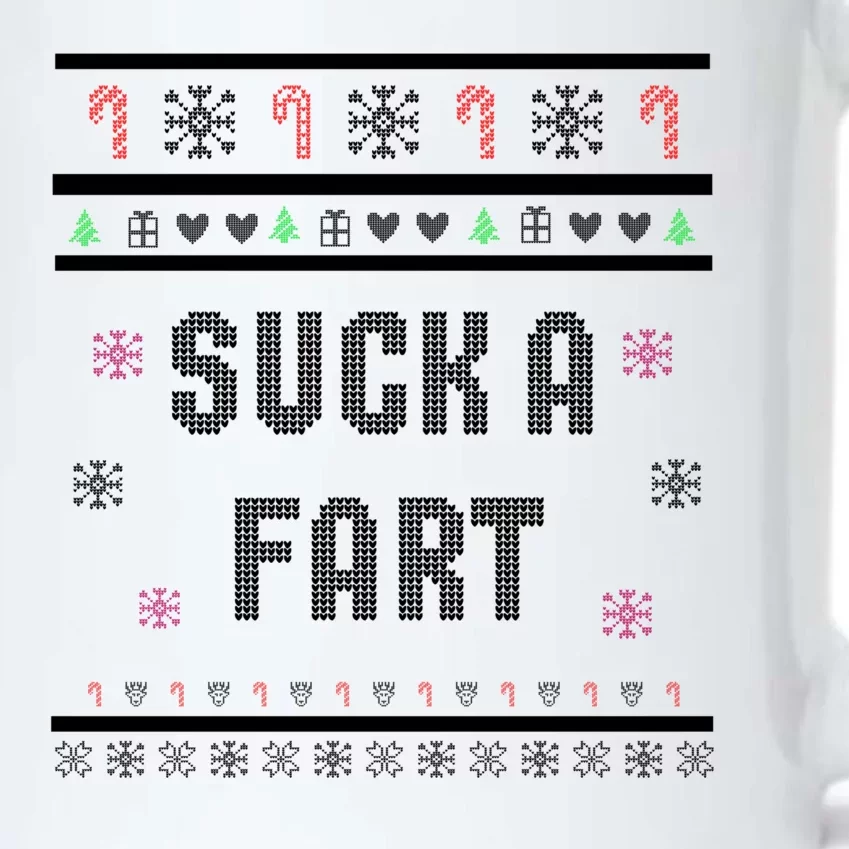 Suck A Fart Inappropriate Christmas Ugly Great Gift Black Color Changing Mug