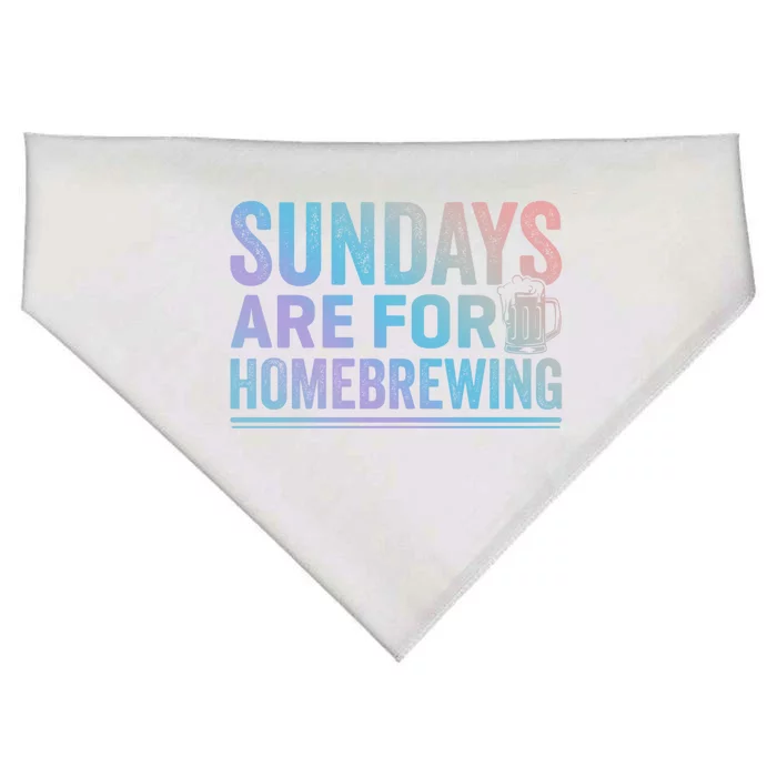 Sundays Are For Homebrewing Beer Brewing Alcohol Er Gift USA-Made Doggie Bandana