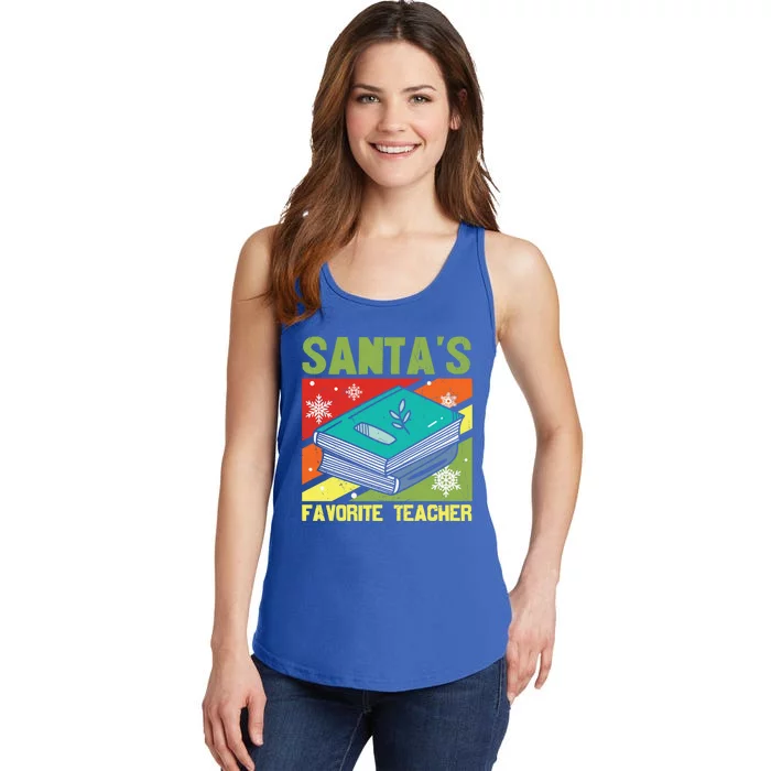 Santas A Favorite Teacher Funny Gift Ladies Essential Tank