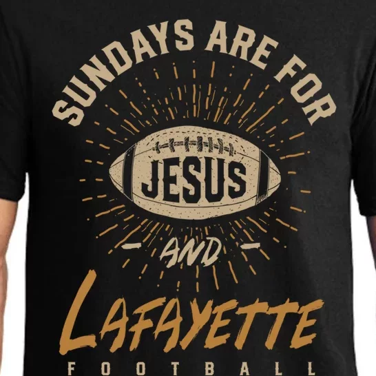 Sundays Are For Jesus And Lafayette Football Louisiana Gift Pajama Set