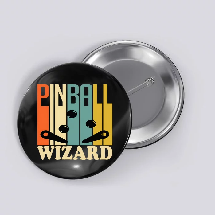 Stylish And Fun Arcade Game Pinball Wizard Design Button