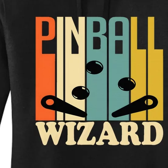 Stylish And Fun Arcade Game Pinball Wizard Design Women's Pullover Hoodie