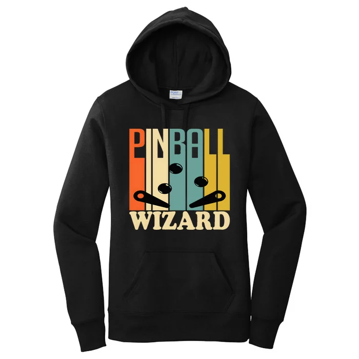 Stylish And Fun Arcade Game Pinball Wizard Design Women's Pullover Hoodie