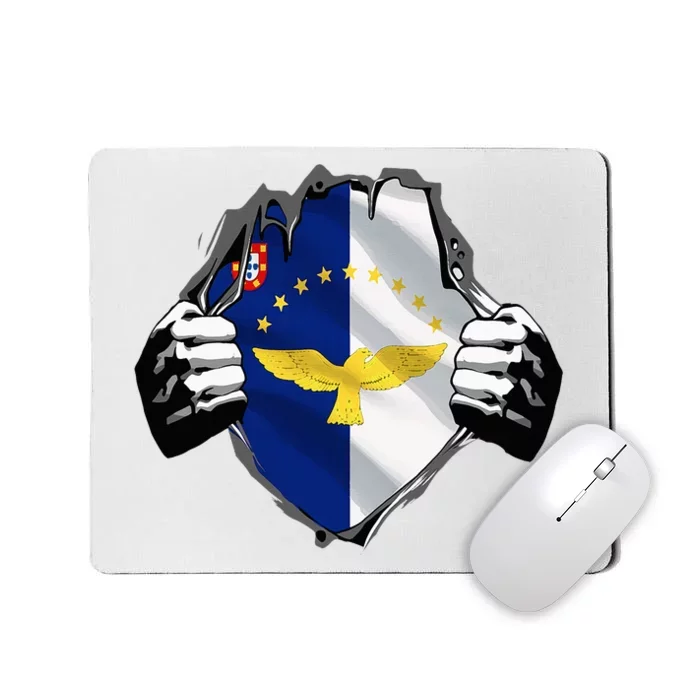 Super Azores Flag Patriotic Portugal Portuguese Roots Mousepad