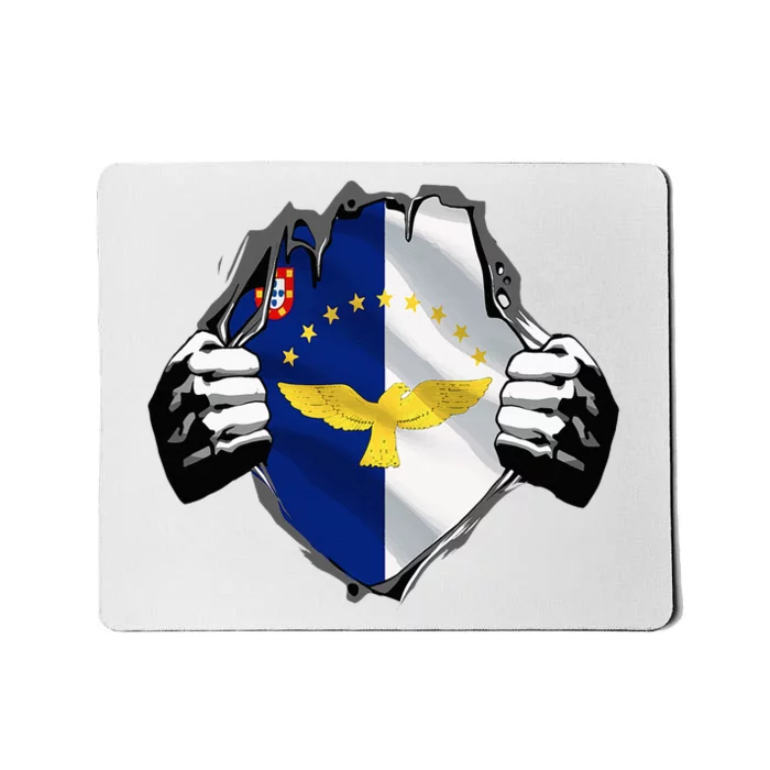 Super Azores Flag Patriotic Portugal Portuguese Roots Mousepad