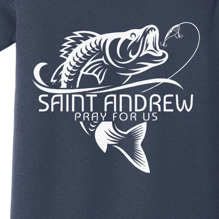 St Andrew Fishing Saint Of Fisherman Catholic Saint Baby Bodysuit