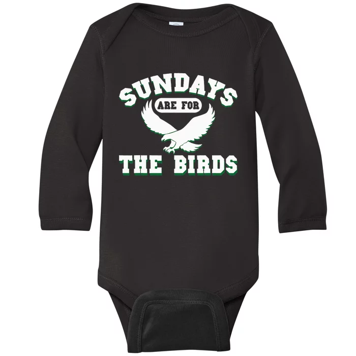 Sundays Are For The Birds Baby Long Sleeve Bodysuit