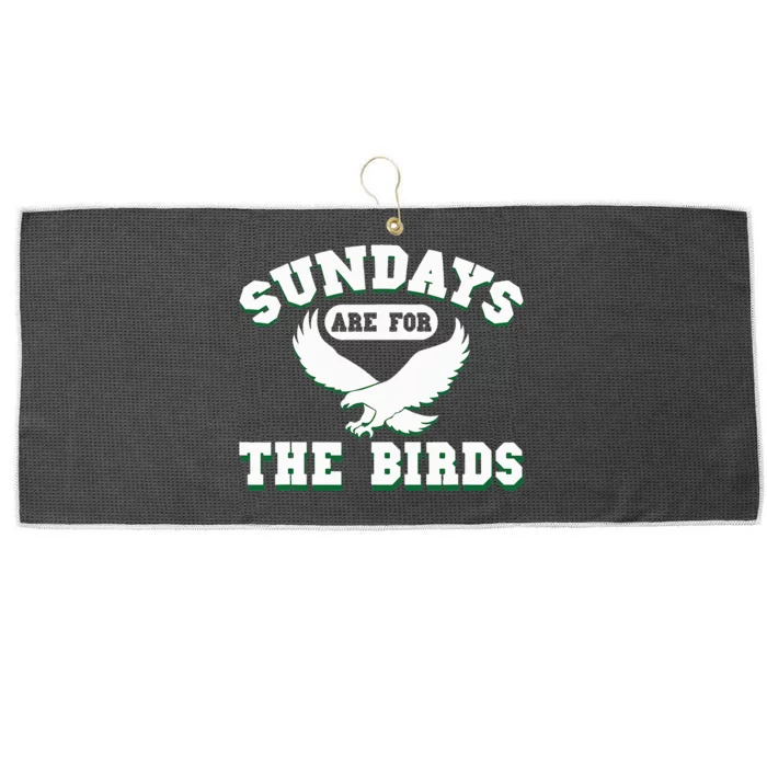 Sundays Are For The Birds Large Microfiber Waffle Golf Towel