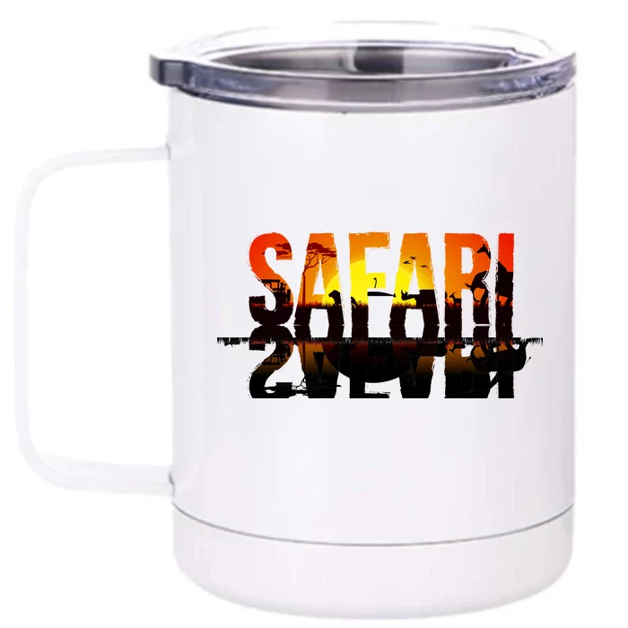 Safari Animal Kingdom Front & Back 12oz Stainless Steel Tumbler Cup