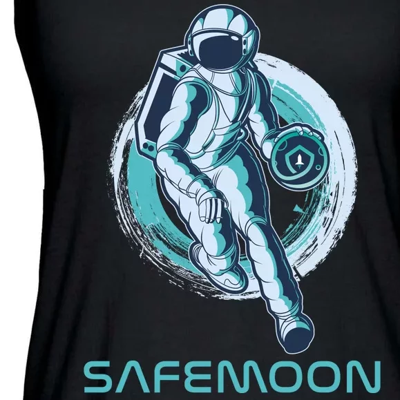 Safemoon Blockchain Cryptocurrency Astronaut Basketball Ladies Essential Flowy Tank