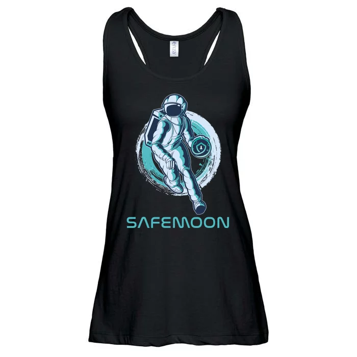 Safemoon Blockchain Cryptocurrency Astronaut Basketball Ladies Essential Flowy Tank