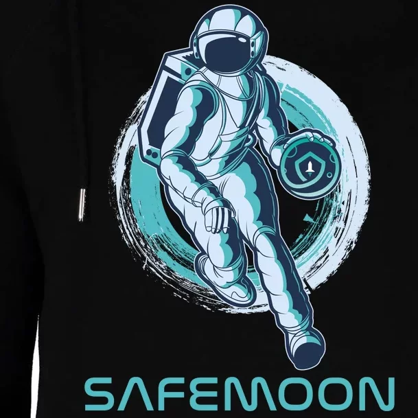 Safemoon Blockchain Cryptocurrency Astronaut Basketball Womens Funnel Neck Pullover Hood