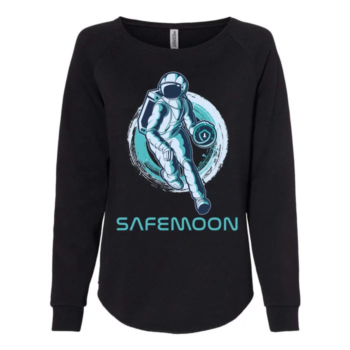 Safemoon Blockchain Cryptocurrency Astronaut Basketball Womens California Wash Sweatshirt