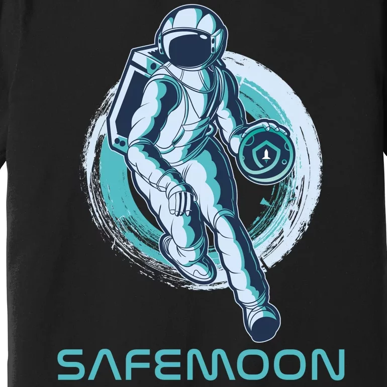 Safemoon Blockchain Cryptocurrency Astronaut Basketball Premium T-Shirt