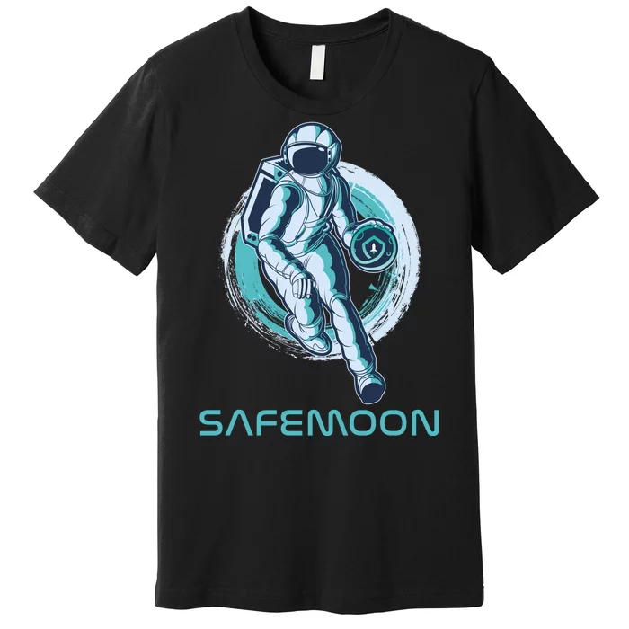 Safemoon Blockchain Cryptocurrency Astronaut Basketball Premium T-Shirt