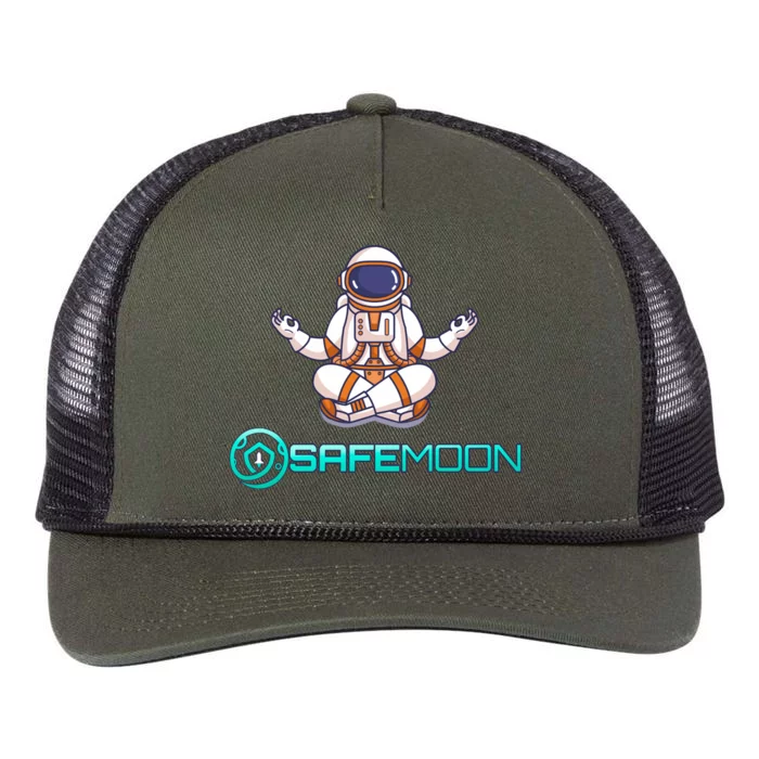 Safemoon Cryptocurrency Astronaut Token Retro Rope Trucker Hat Cap