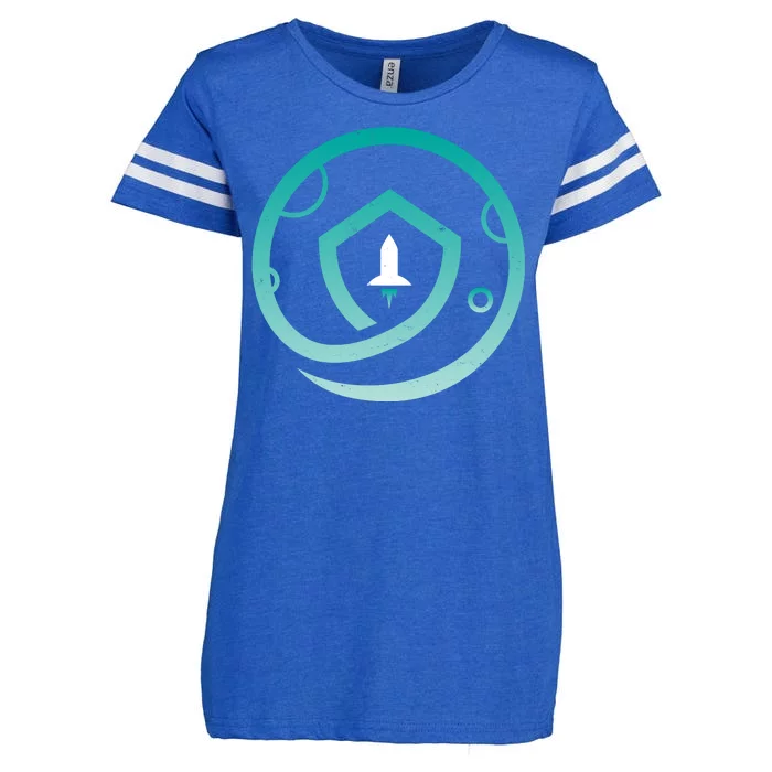 Safemoon Cryptocurrency Logo Enza Ladies Jersey Football T-Shirt