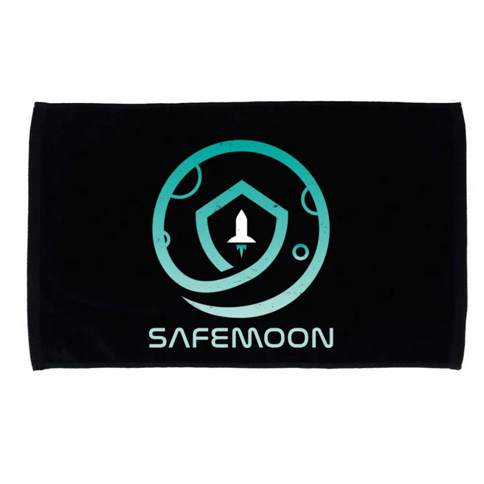 Safemoon Cryptocurrency Logo With Name Microfiber Hand Towel