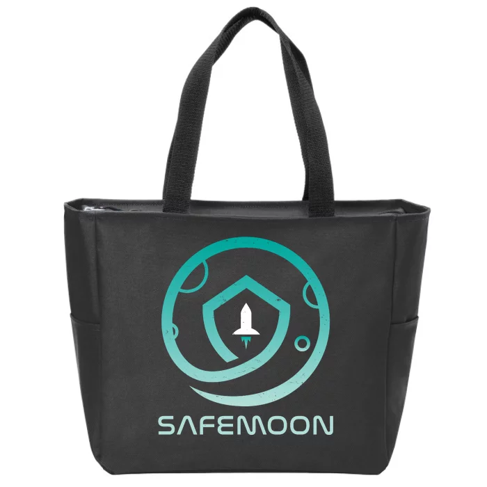 Safemoon Cryptocurrency Logo With Name Zip Tote Bag