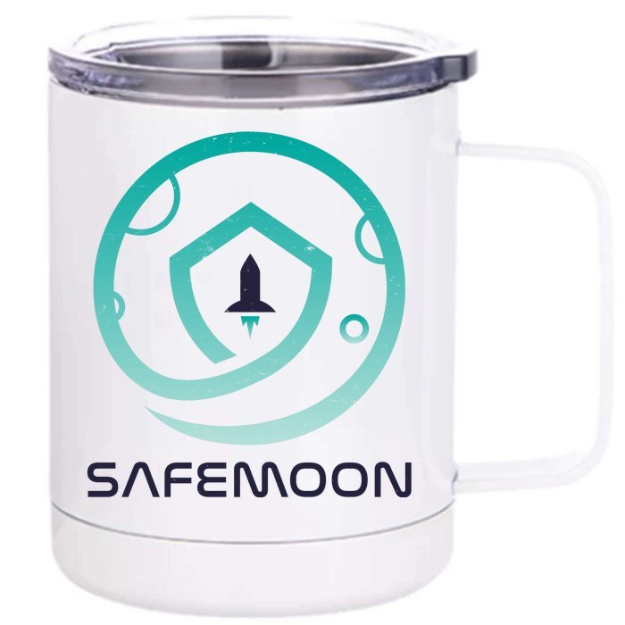 Safemoon Cryptocurrency Logo With Name Front & Back 12oz Stainless Steel Tumbler Cup