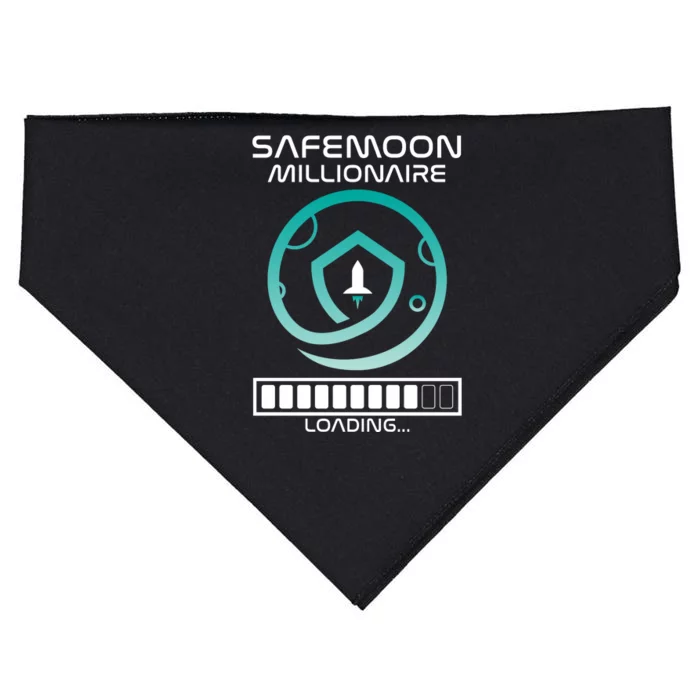 Safemoon Cryptocurrency Millionaire Loading Bar USA-Made Doggie Bandana