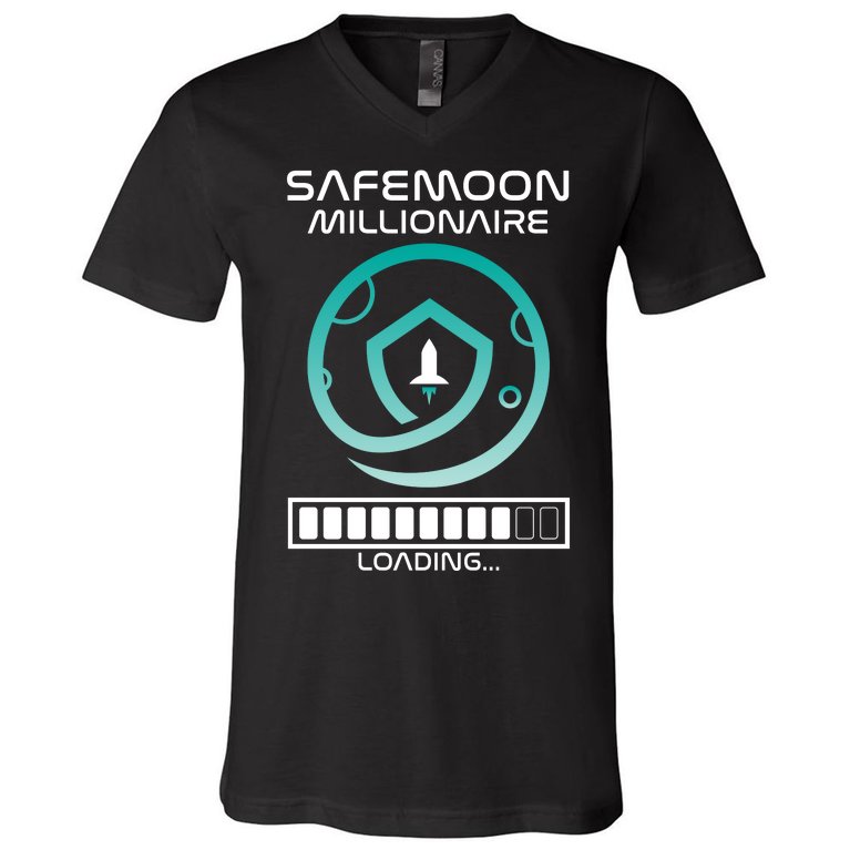 Safemoon Cryptocurrency Millionaire Loading Bar V-Neck T-Shirt