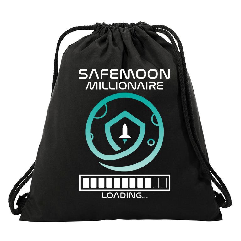 Safemoon Cryptocurrency Millionaire Loading Bar Drawstring Bag